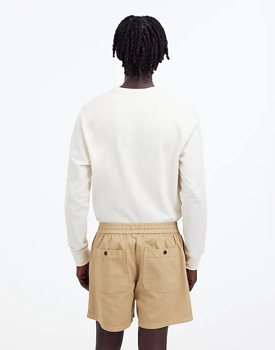 Madewell Everywear Short In Cotton Blend Dune