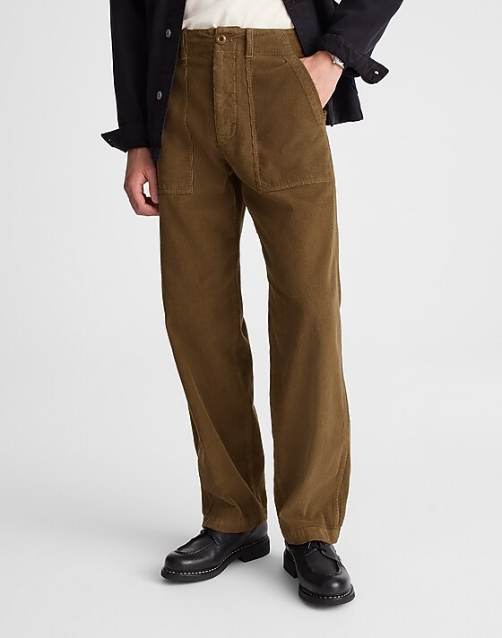 Madewell Fatigue Pants In Corduroy Woodland Brown