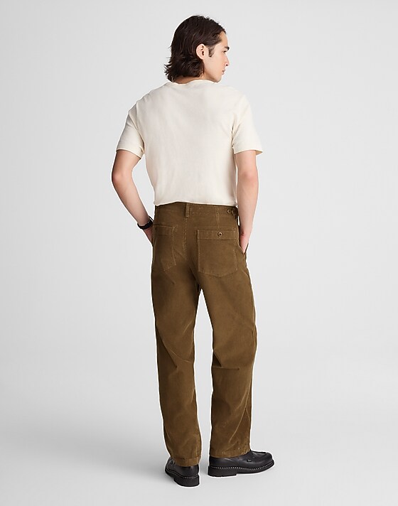 Madewell Fatigue Pants In Corduroy Woodland Brown