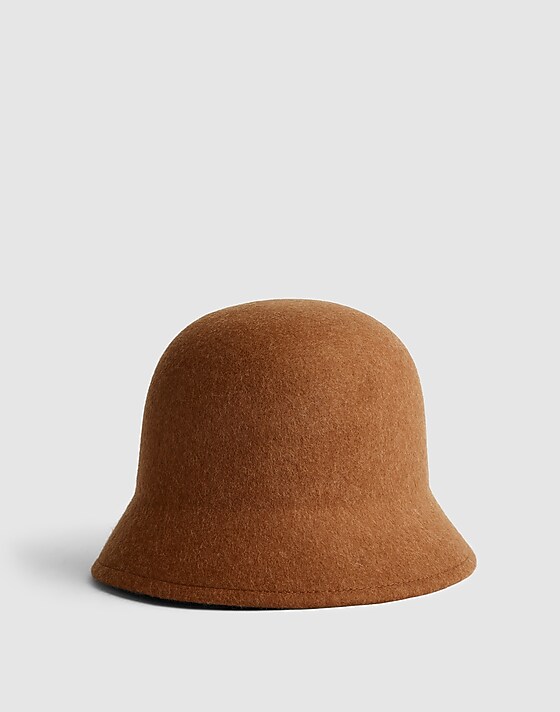 madewell Felted Wool Bucket Hat hthr camel