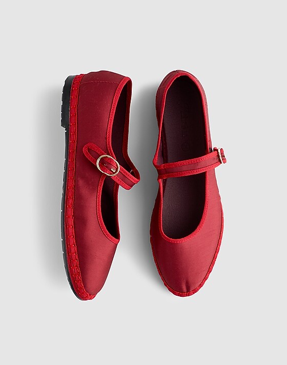 Madewell Flabelus Vivian Mary Janes Red