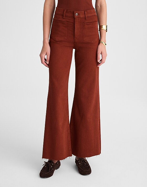 Madewell Flared Wide-Leg Crop Jeans Henna