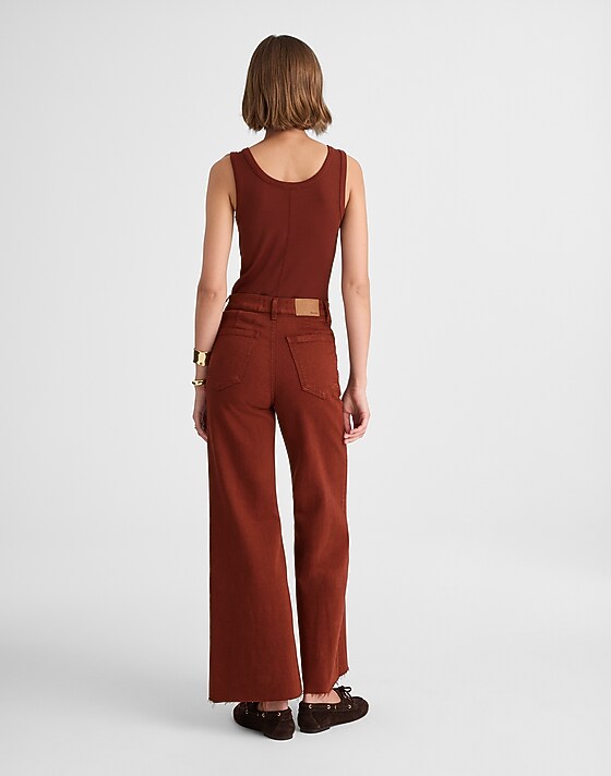 Madewell Flared Wide-Leg Crop Jeans Henna