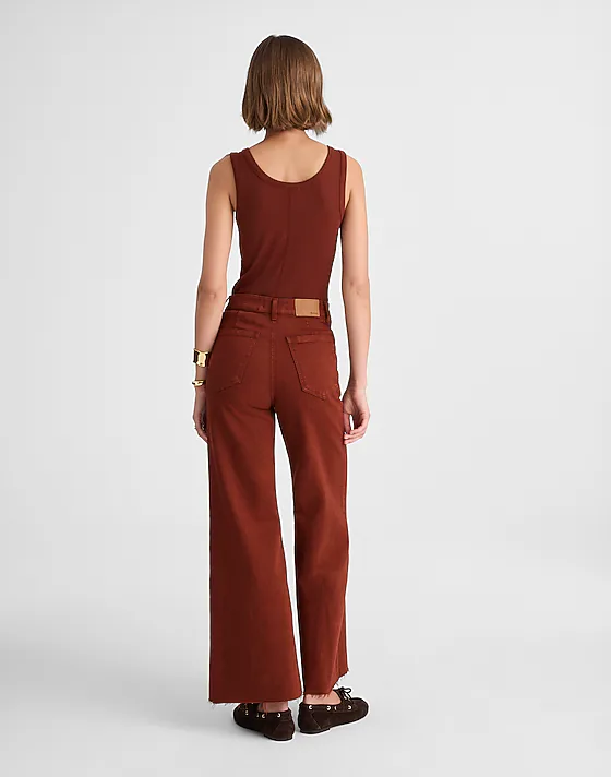 Madewell Flared Wide-Leg Crop Jeans Henna