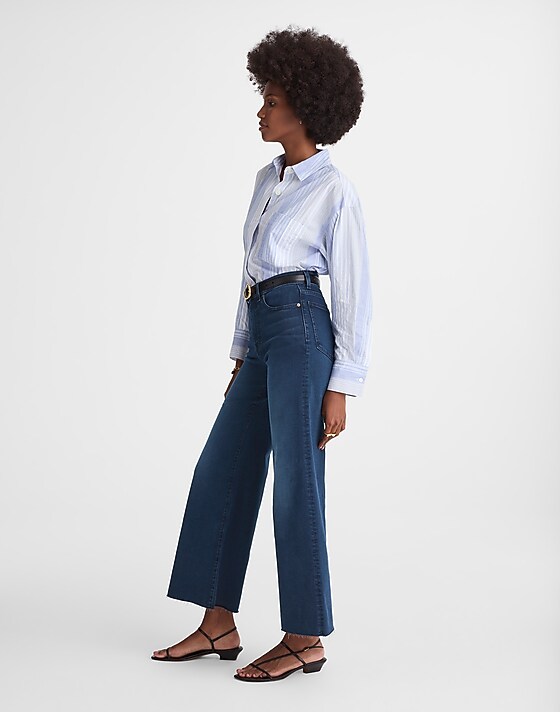 Madewell Flared Wide-Leg Crop Jeans Kingston Wash