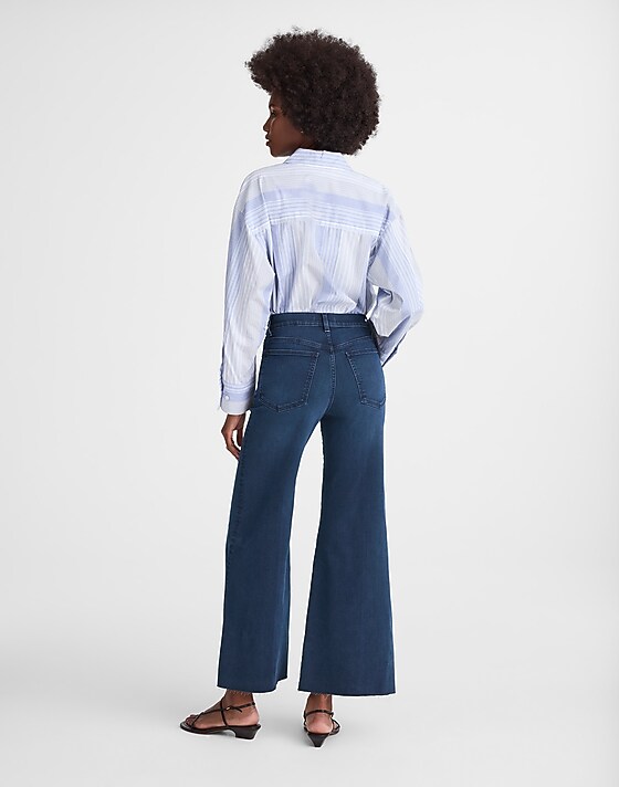 Madewell Flared Wide-Leg Crop Jeans Kingston Wash