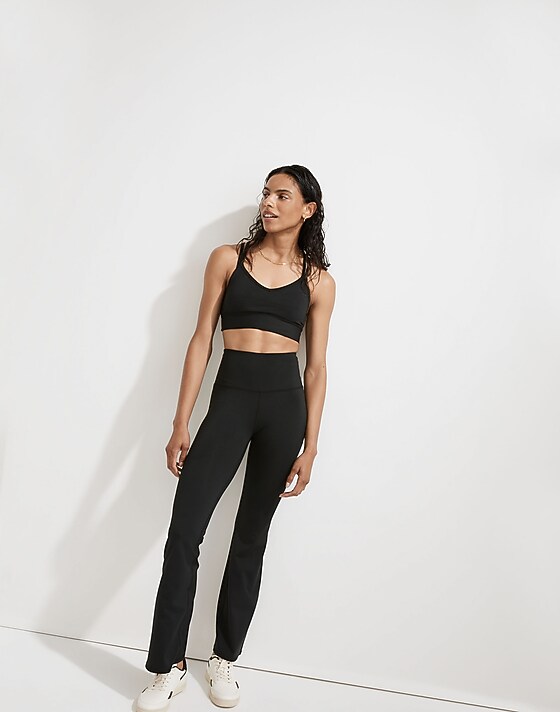 madewell Flex Strappy Sports Bra true black