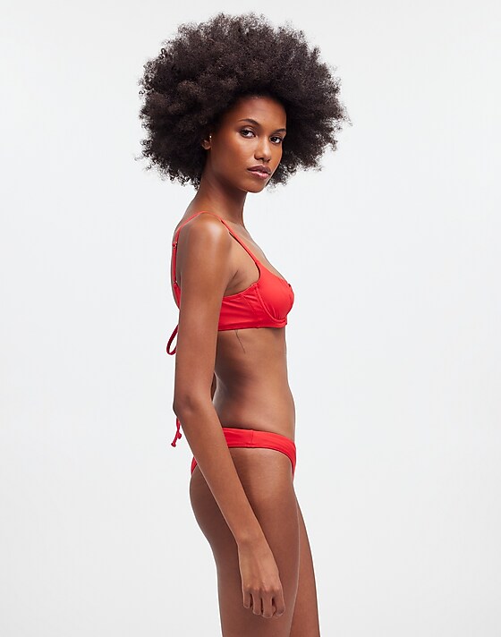 Madewell Frankies Bikinis Enzo Bikini Bottom Red