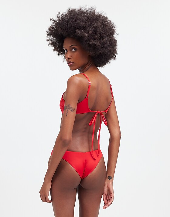 Madewell Frankies Bikinis Enzo Bikini Bottom Red
