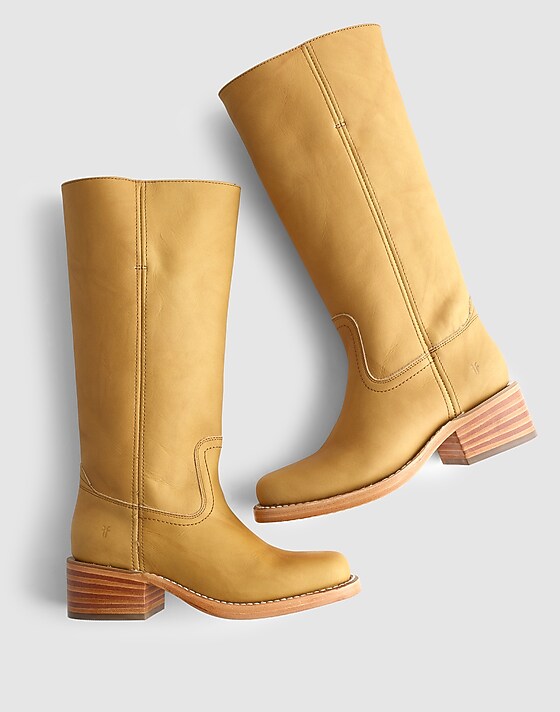 Madewell Frye Campus 14L Tall Boots Banana