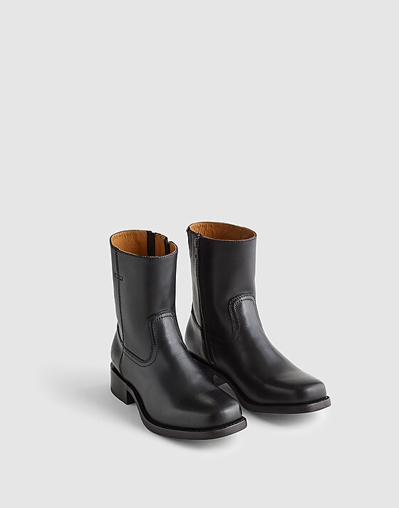 Madewell Frye Campus Inside Zip Boots Black