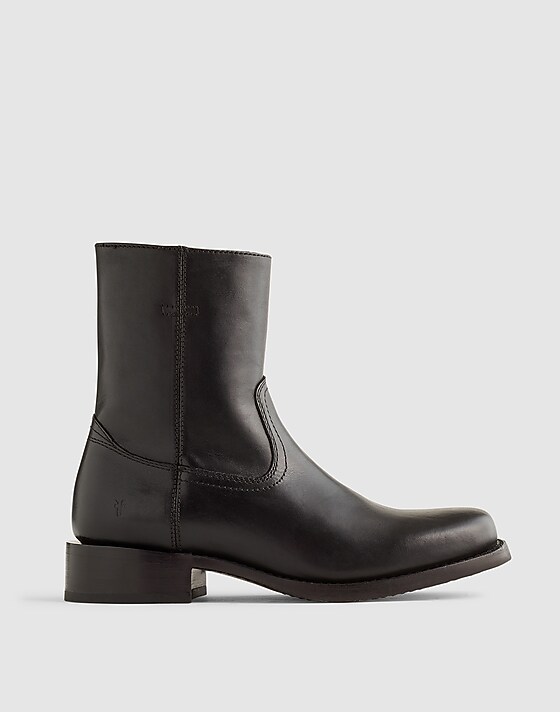 Madewell Frye Campus Inside Zip Boots Black