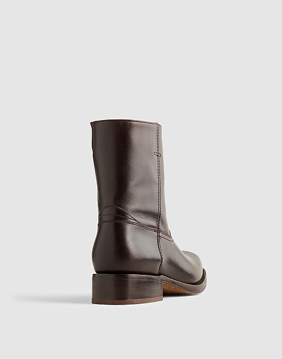 Madewell Frye Campus Inside Zip Boots Bourbon