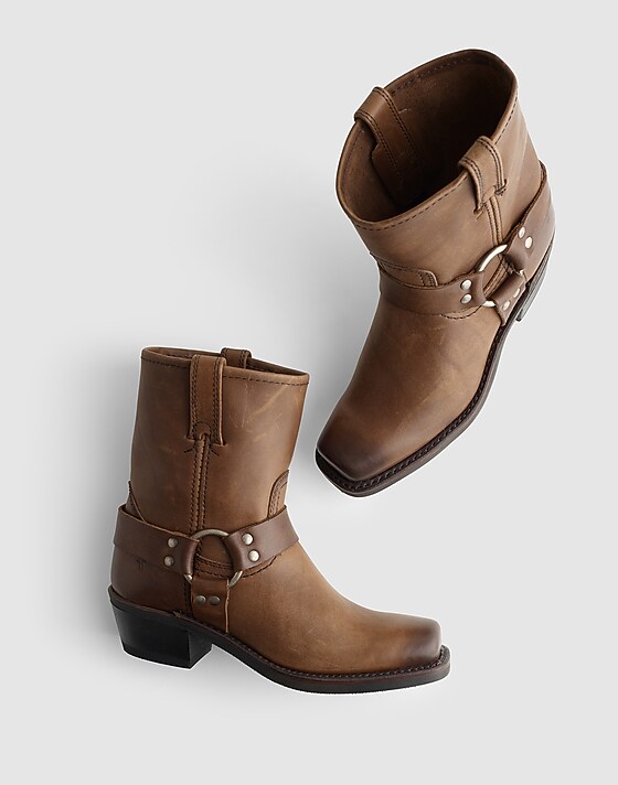 Madewell Frye Harness 8R Boots Smoke