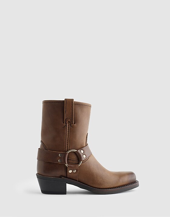 madewell Frye Harness 8R Boots smoke