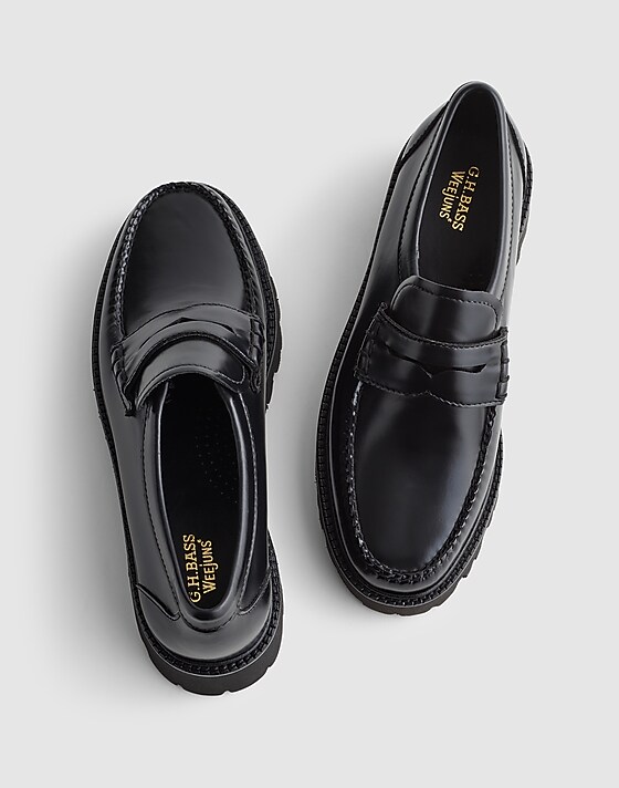 Madewell G.H.BASS Grace Super Lug Loafers Black