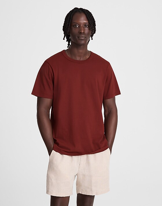 madewell Garment-Dyed Allday Crewneck Tee henna