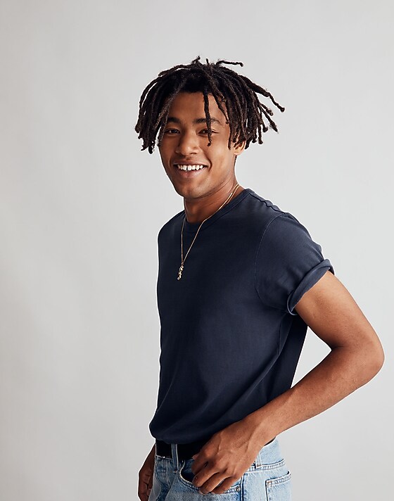 Madewell Garment-Dyed Allday Crewneck Tee Twilight