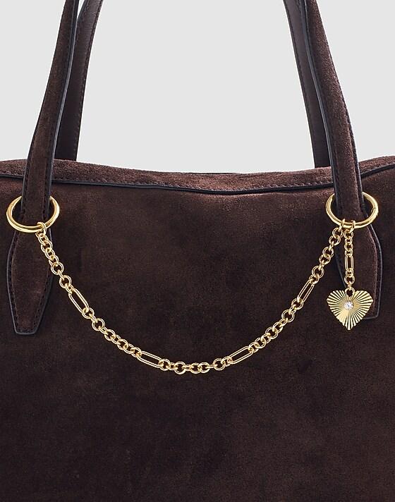 Madewell Heart Chain Bag Charm Antique Gold