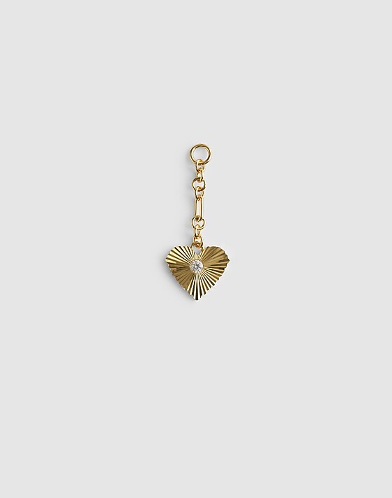 madewell Heart Chain Bag Charm antique gold