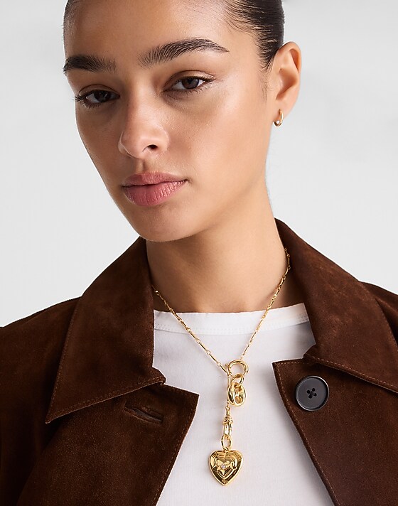 Madewell Heart Spinner Charm Antique Gold