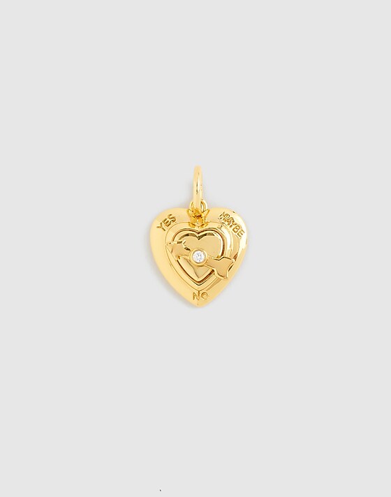 madewell Heart Spinner Charm antique gold