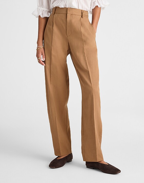 Madewell High-Rise Barrel-Leg Pants Faded Birch