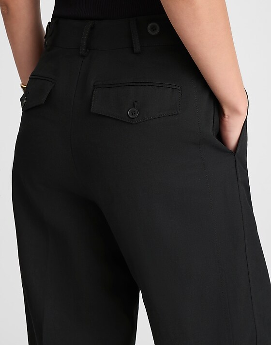 Madewell High-Rise Barrel-Leg Pants True Black