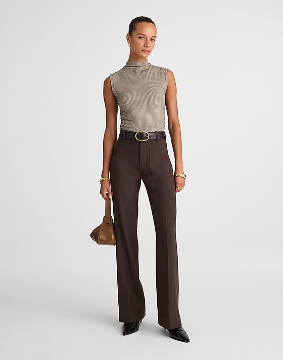 madewell High-Rise Bootcut Trouser molasses