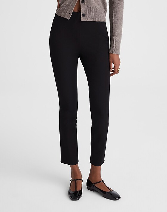 Madewell High-Rise Slim Crop Pants Jet Black