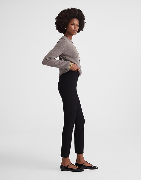 Madewell High-Rise Slim Crop Pants Jet Black
