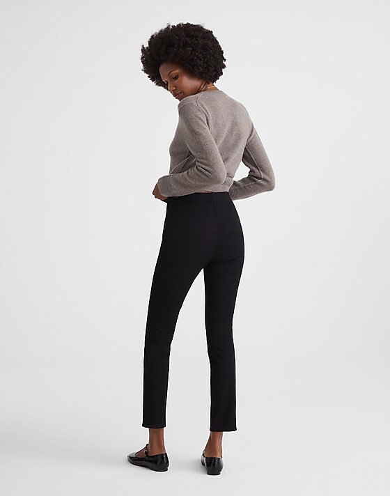 Madewell High-Rise Slim Crop Pants Jet Black