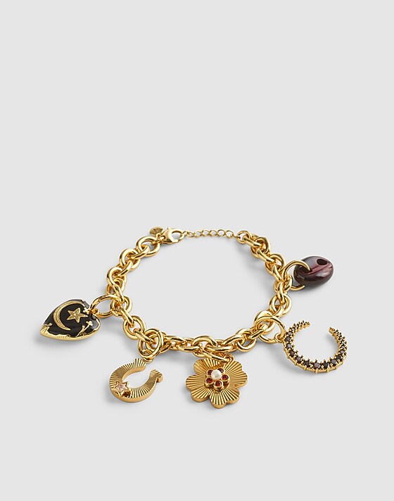 Madewell Horseshoe Charm Antique Gold