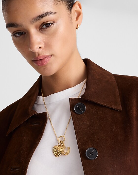 Madewell Horseshoe Charm Antique Gold