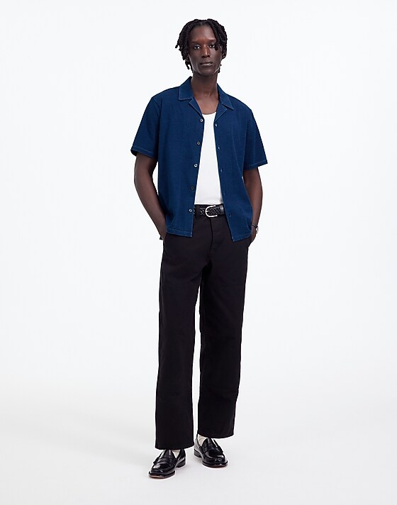 madewell Indigo-Dyed Camp Collar Shirt indigo