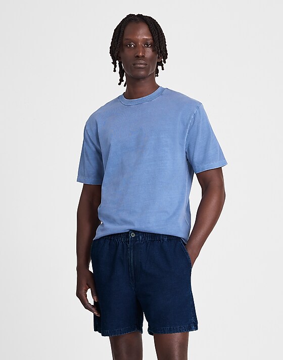Madewell Indigo-Dyed Everywear Shorts Dark Indigo