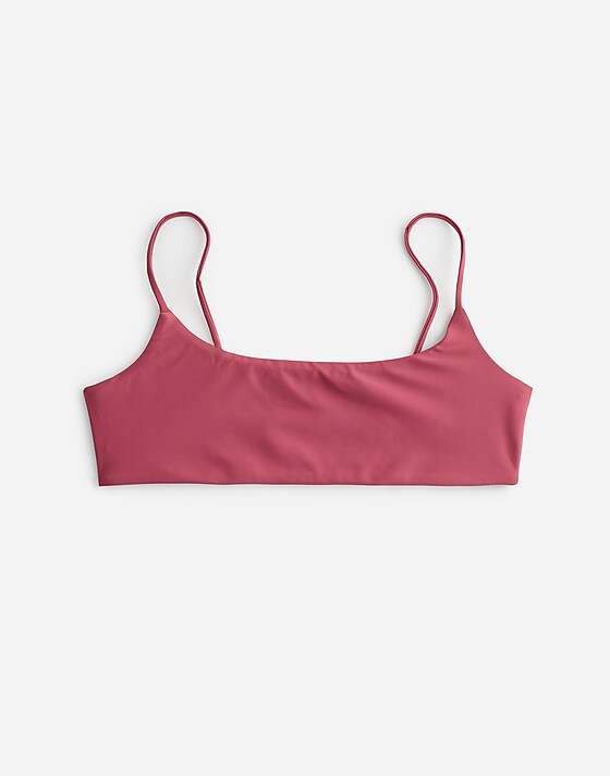 madewell Jade Swim Muse Scoop Bikini Top berry