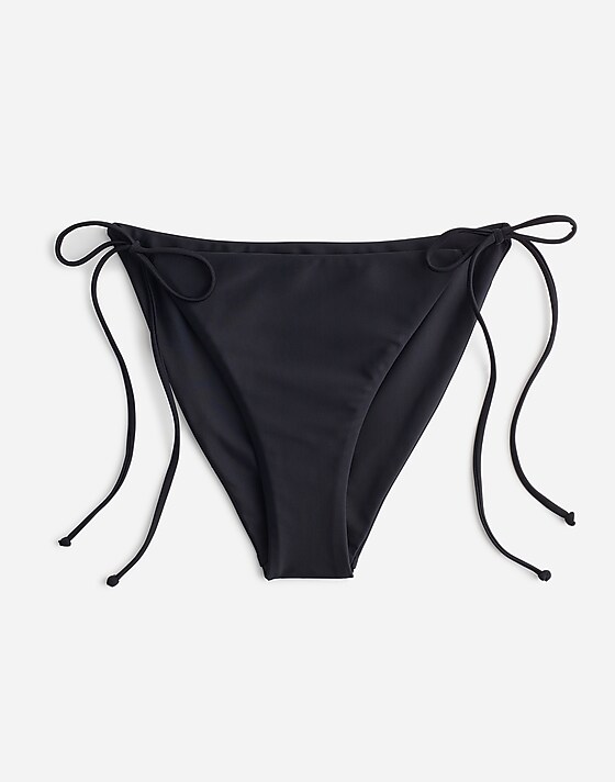 madewell Jade Swim Ties Bikini Bottom black