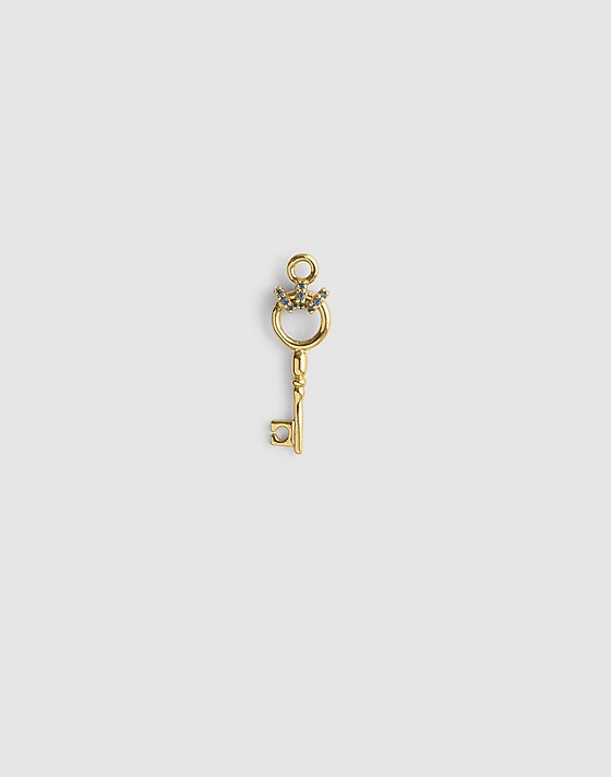 madewell Key Charm antique gold