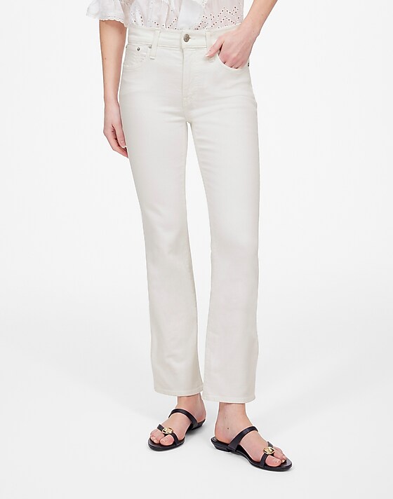Madewell Kick Out Crop Jeans Pure White