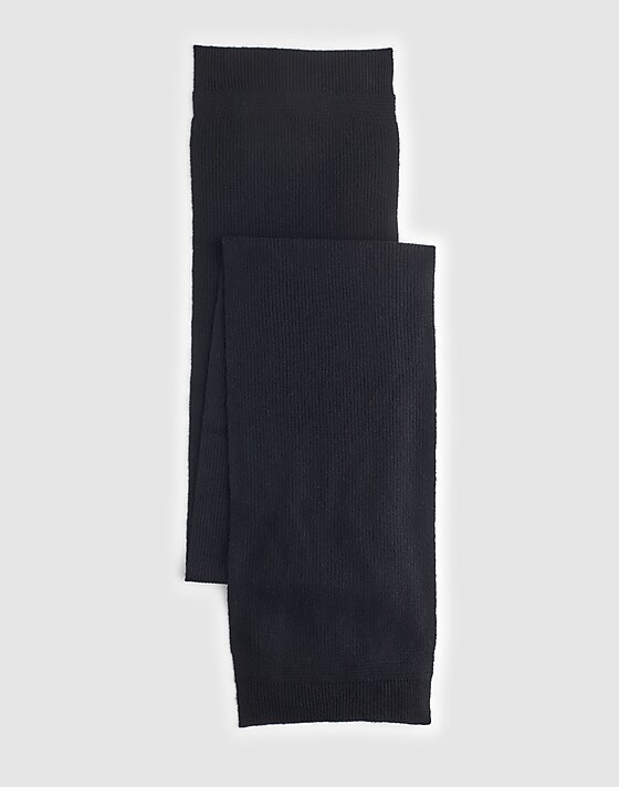 Madewell Knit Scarf In Wool Blend Black