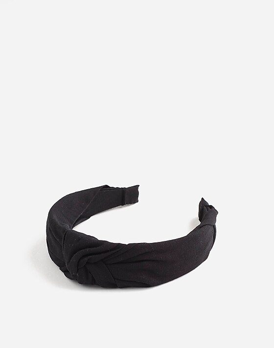 madewell Knotted Covered Headband black coal