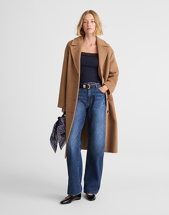 Madewell Lace-Trim Square-Neck Tank Midnight Navy