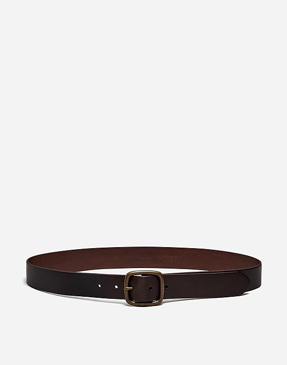 madewell Leather Center-Bar Belt dark coffee