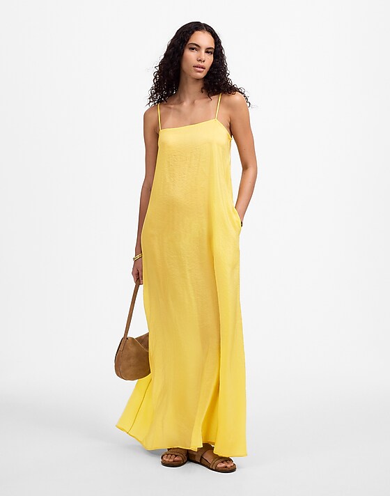 Madewell LESET Lana Maxi Dress Yellow