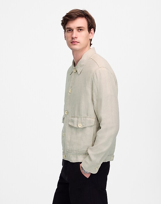 Madewell Linen Shirt-Jacket Oat