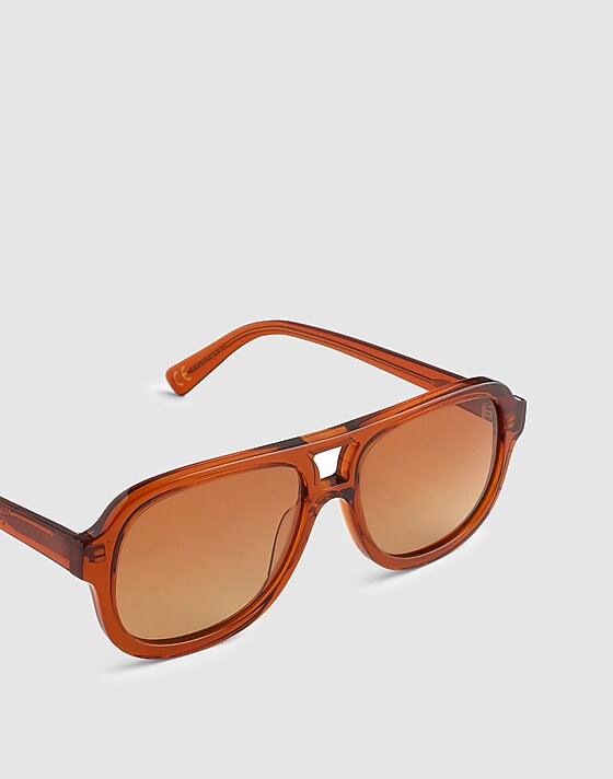 Madewell Logaan Aviator Sunglasses Cinnamon Stick