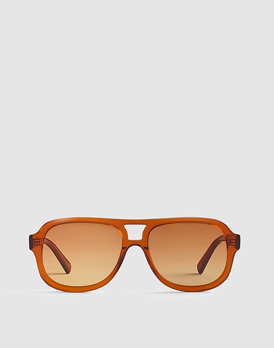 madewell Logaan Aviator Sunglasses cinnamon stick