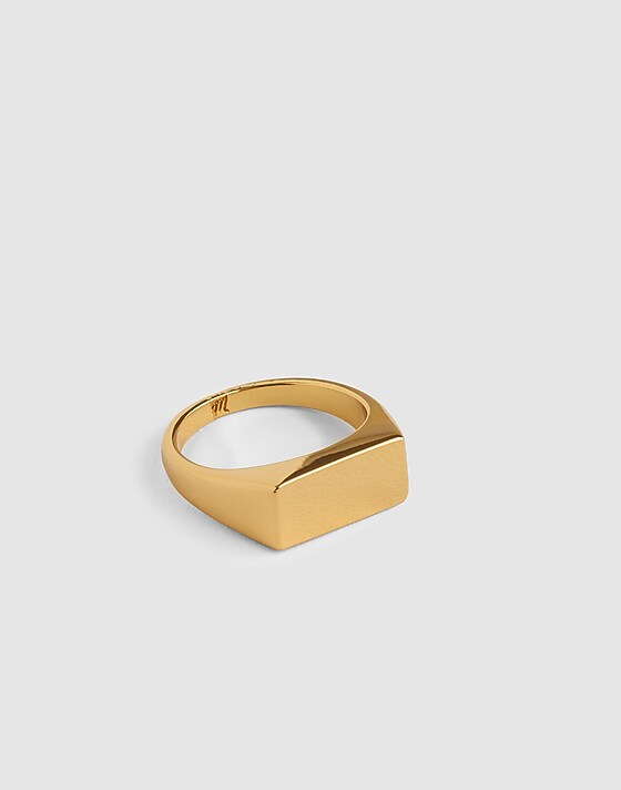 madewell Long Signet Ring antique gold