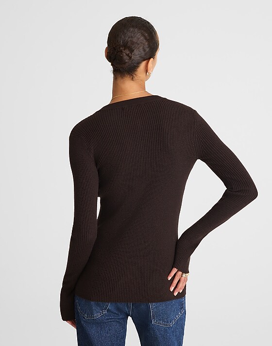 Madewell Longline Cardigan Jacket Molasses